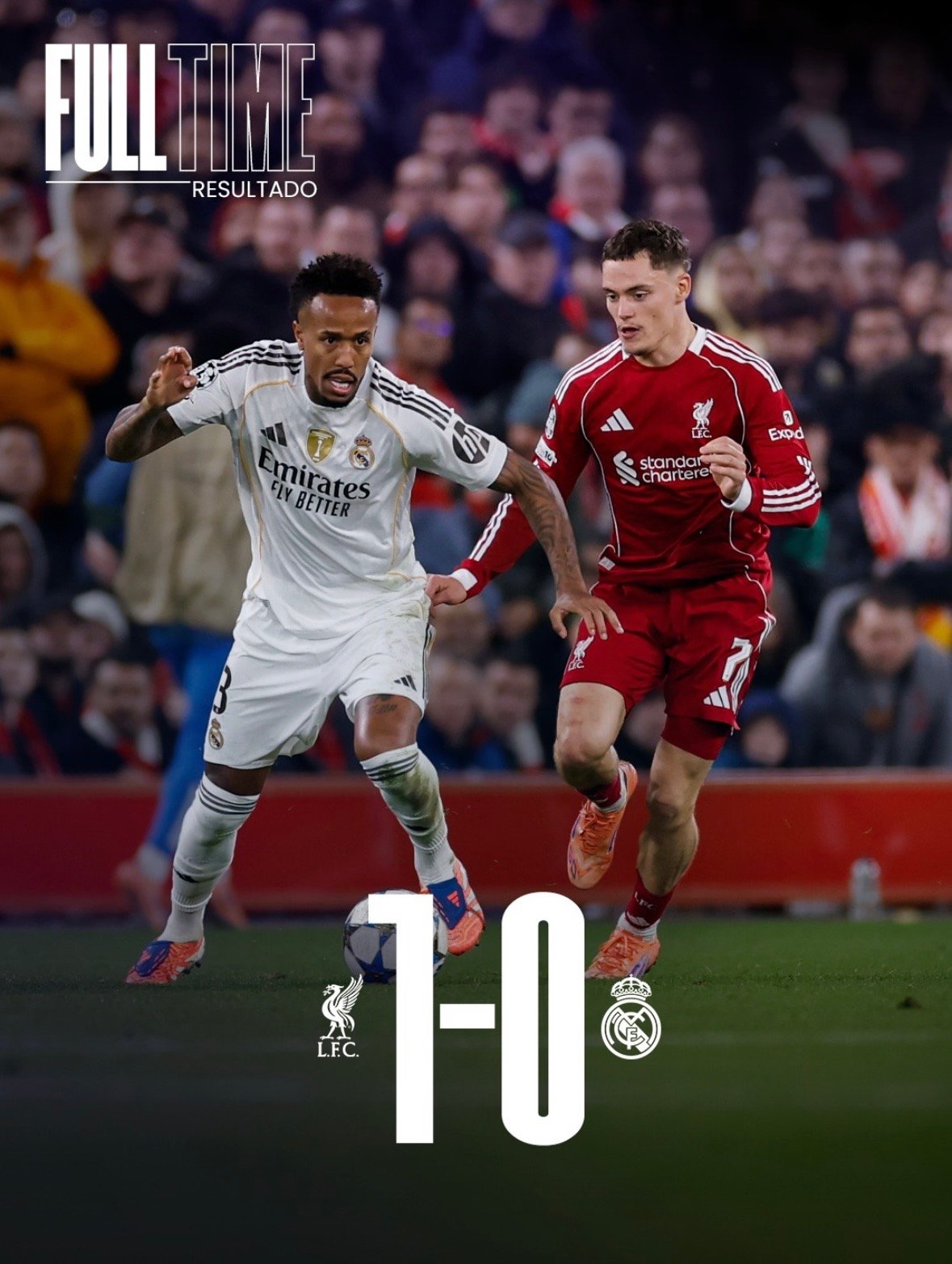 El Real Madrid cae derrotado en Anfield
