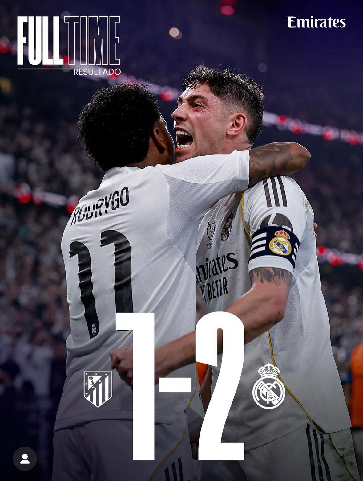 ¡Entradas para la final aseguradas! El Real Madrid vence 2-1 al Atlético de Madrid y se clasifica para la final de la Supercopa de España