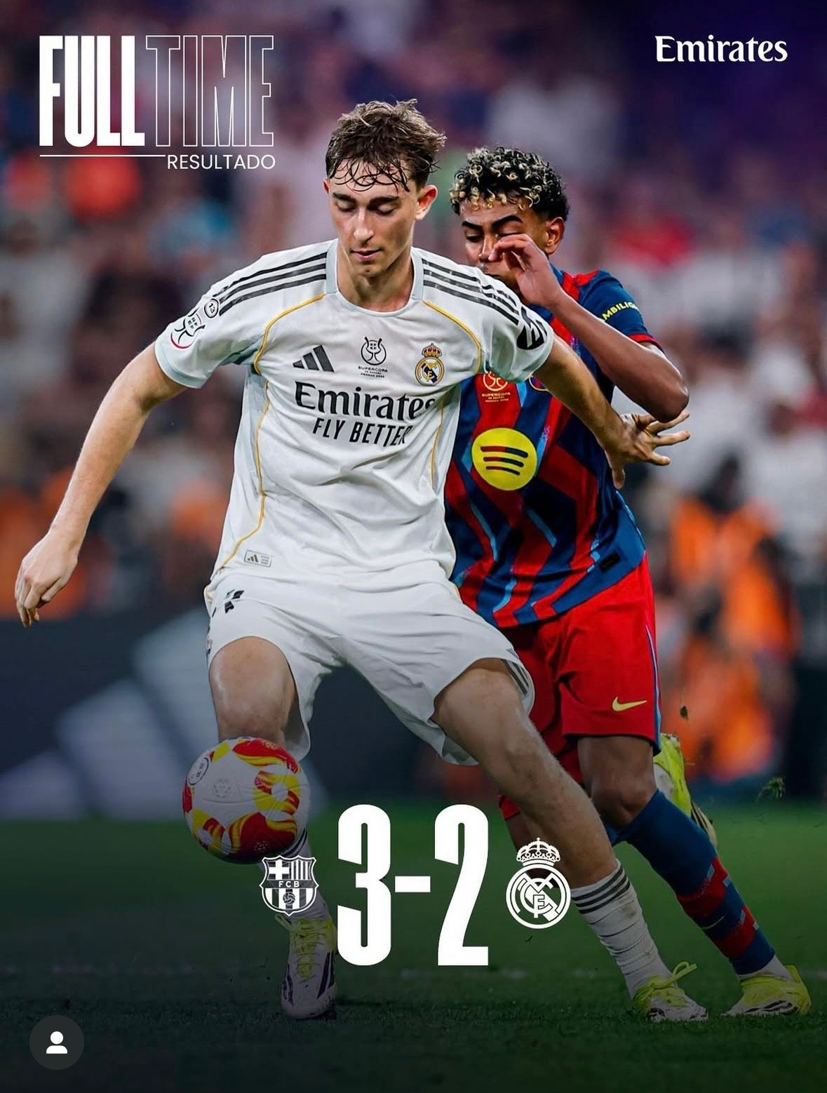 Sin título: el Real Madrid cae 2-3 ante el Barcelona y cede el trofeo de la Supercopa de España