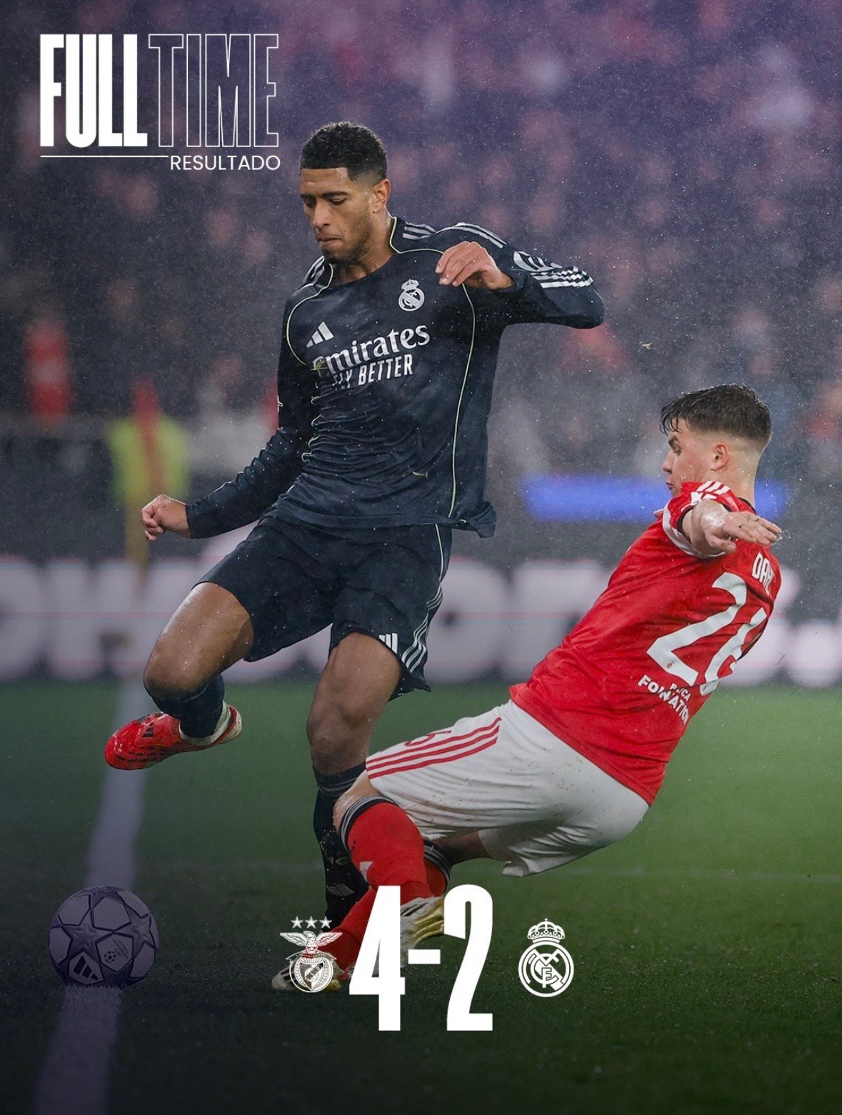 Dos caras totalmente opuestas: El Real Madrid cae 2-4 como visitante ante el Benfica.