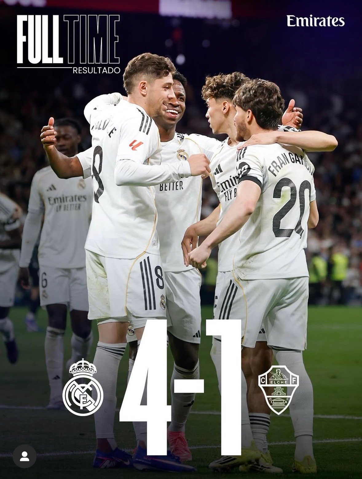 ¿Homenaje a Beckham? ¡Güler marca un gol de vasija desde larga distancia! El Real Madrid venció 4-1 al Elche en casa