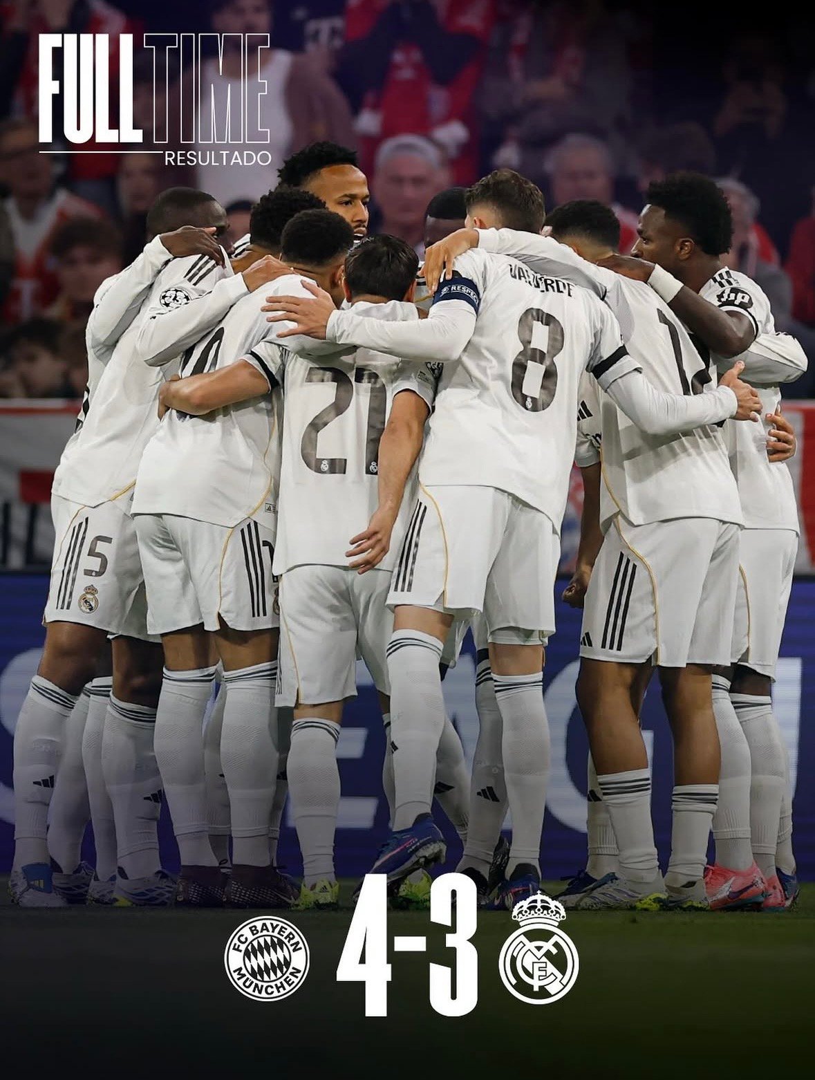 ¡Adiós a la Champions! El Real Madrid perdió 3-4 fuera de casa ante el Bayern de Múnich y pone fin a su trayectoria en esta edición de la competición